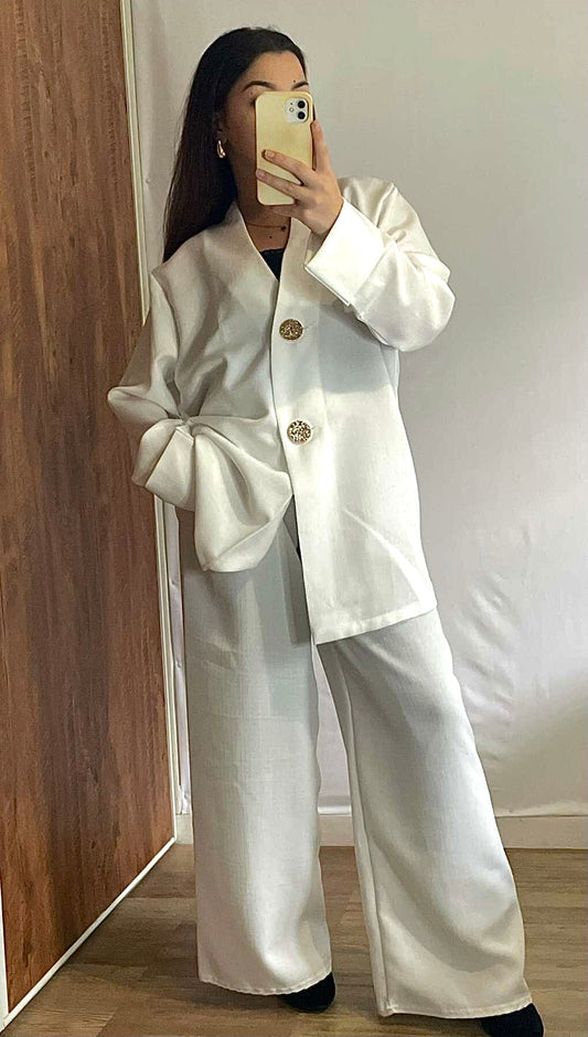 Ensemble chemisier blanc