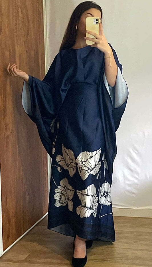 Robe Abaya bleu